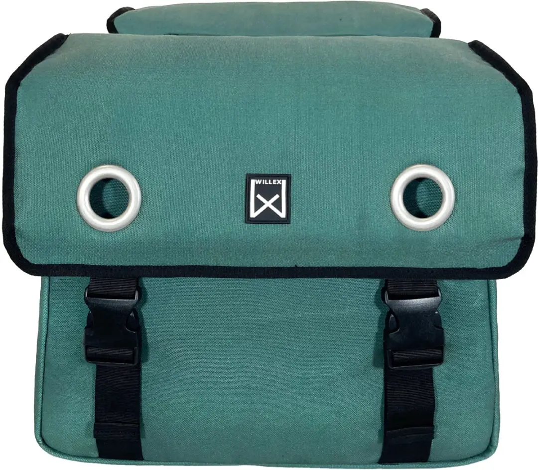 Willex Dubbele Fietstas 30L - Canvas - Bruin - afbeelding 2 van 6