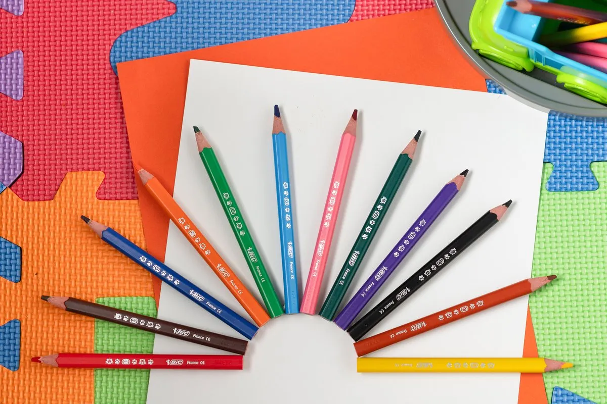 BIC Kids Ecolution Evolution - Kleurpotloden - Kinderen en volwassenen - Verschillende Kleuren - Potlood - 48 Stuks