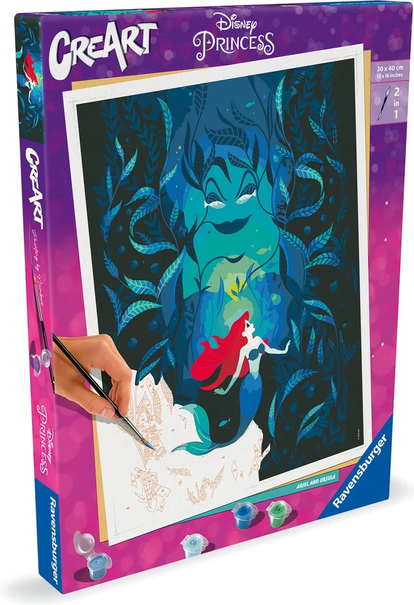 Ravensburger CreArt Disney Ariel en Ursula Schilderen op nummer