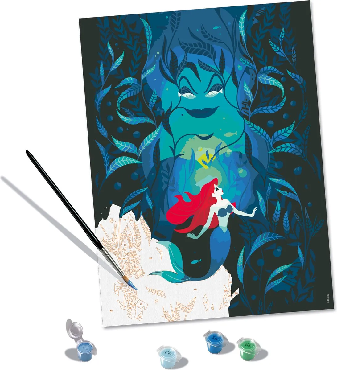 Ravensburger CreArt Disney Ariel en Ursula Schilderen op nummer - Multicolor