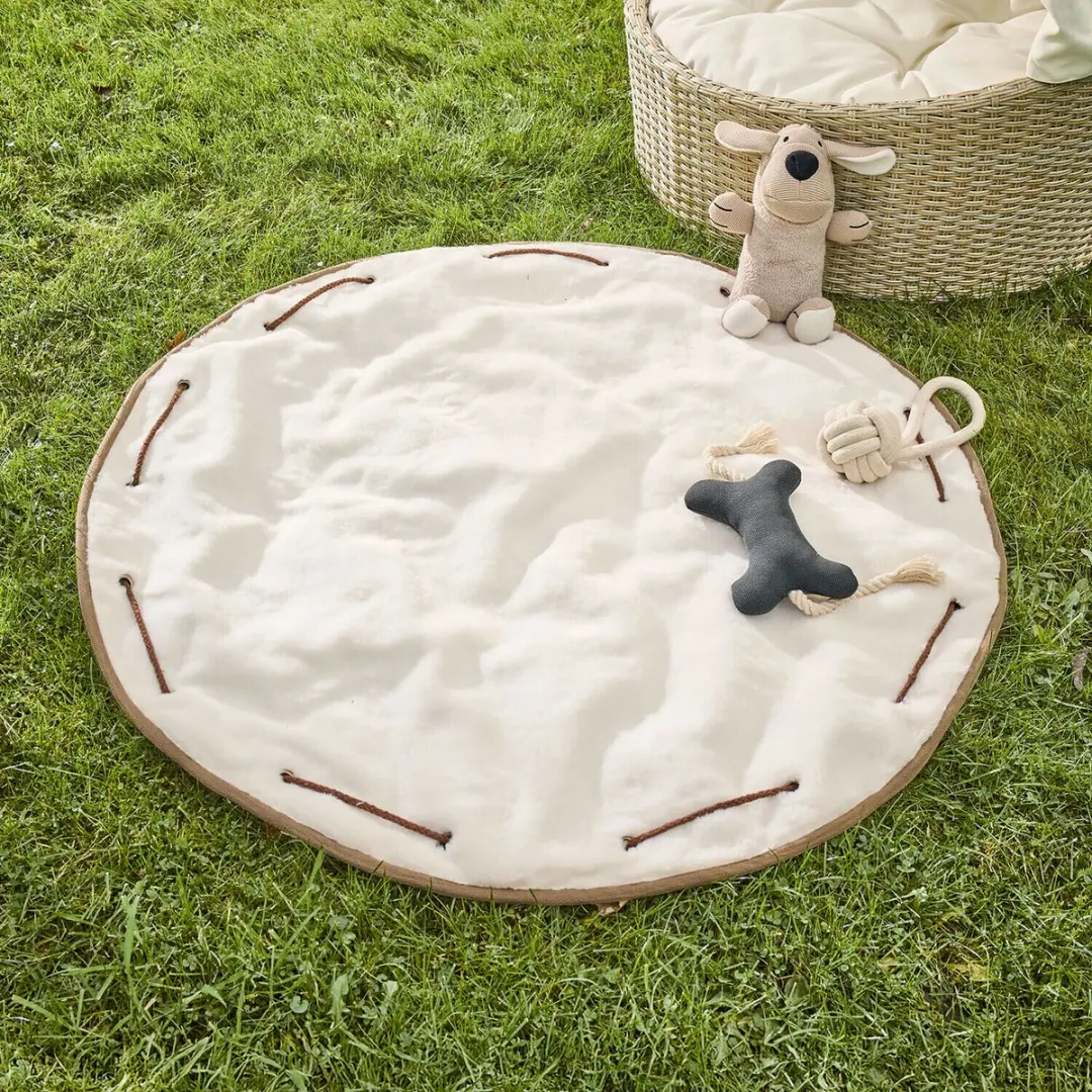 Loberon Huisdierenmat Marnja - Taupe/Wit