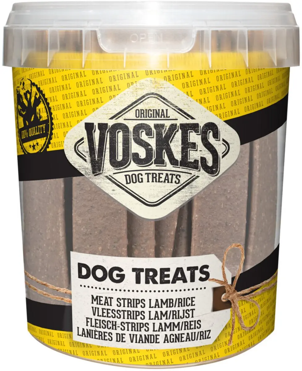 Voskes Hondensnacks Vleesstrips Lam 600g
