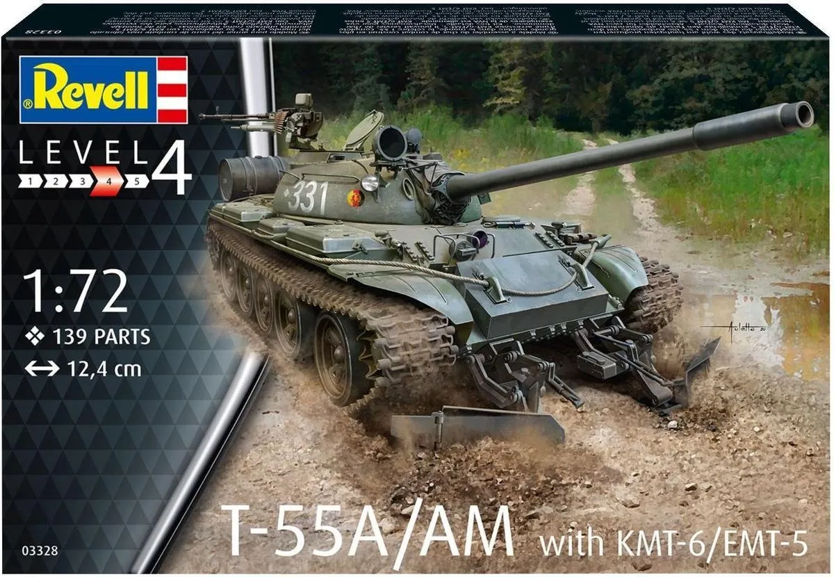 Revell 03328 T-55/AM KMT-6/EMT-5 Militaire Voertuigen - 1:72 - Wit