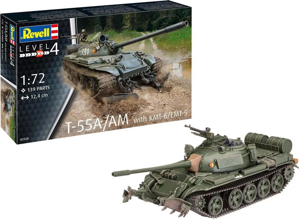 Revell 03328 T-55/AM KMT-6/EMT-5 Militaire Voertuigen - 1:72 - Wit