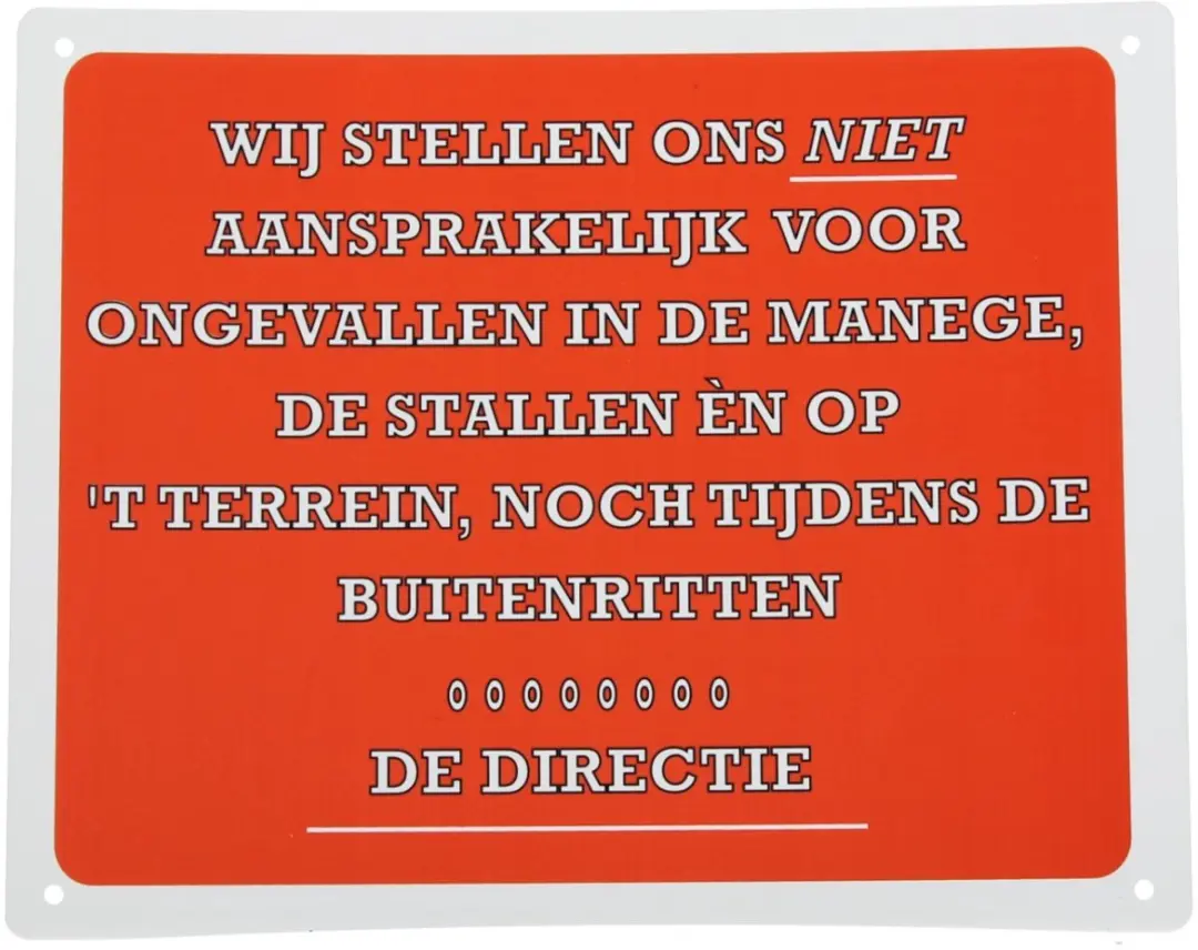 Epplejeck Waarschuwingsbord