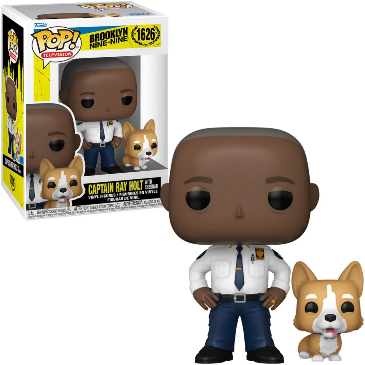 Funko Pop Brooklyn Nine-Nine Captain Holt Cheddar 61401 - afbeelding 4 van 6