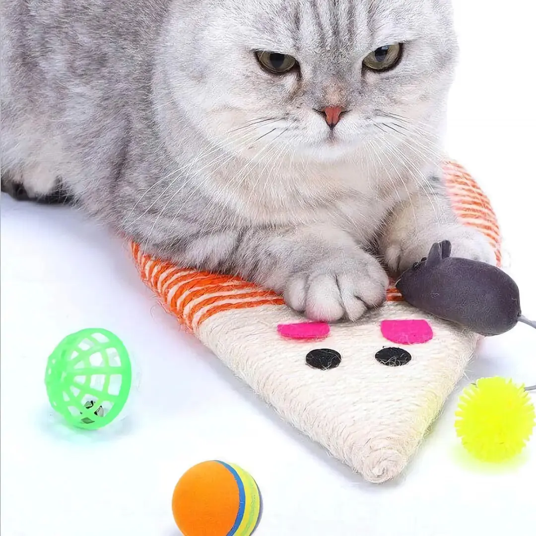 Nobleza Kattenspeelgoed Set - 4 Stuks - Kattenballetjes & Speelmuis