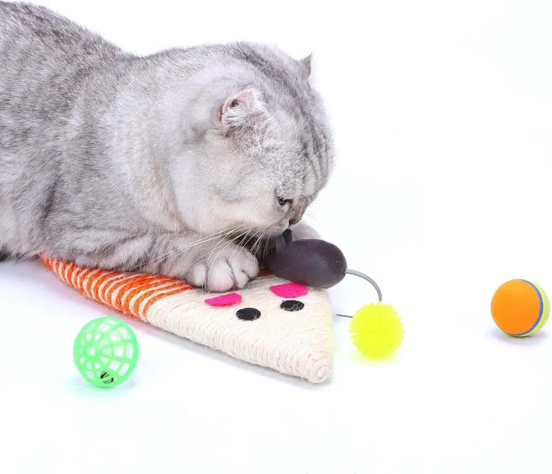 Nobleza Kattenspeelgoed Set - 4 Stuks - Kattenballetjes & Speelmuis