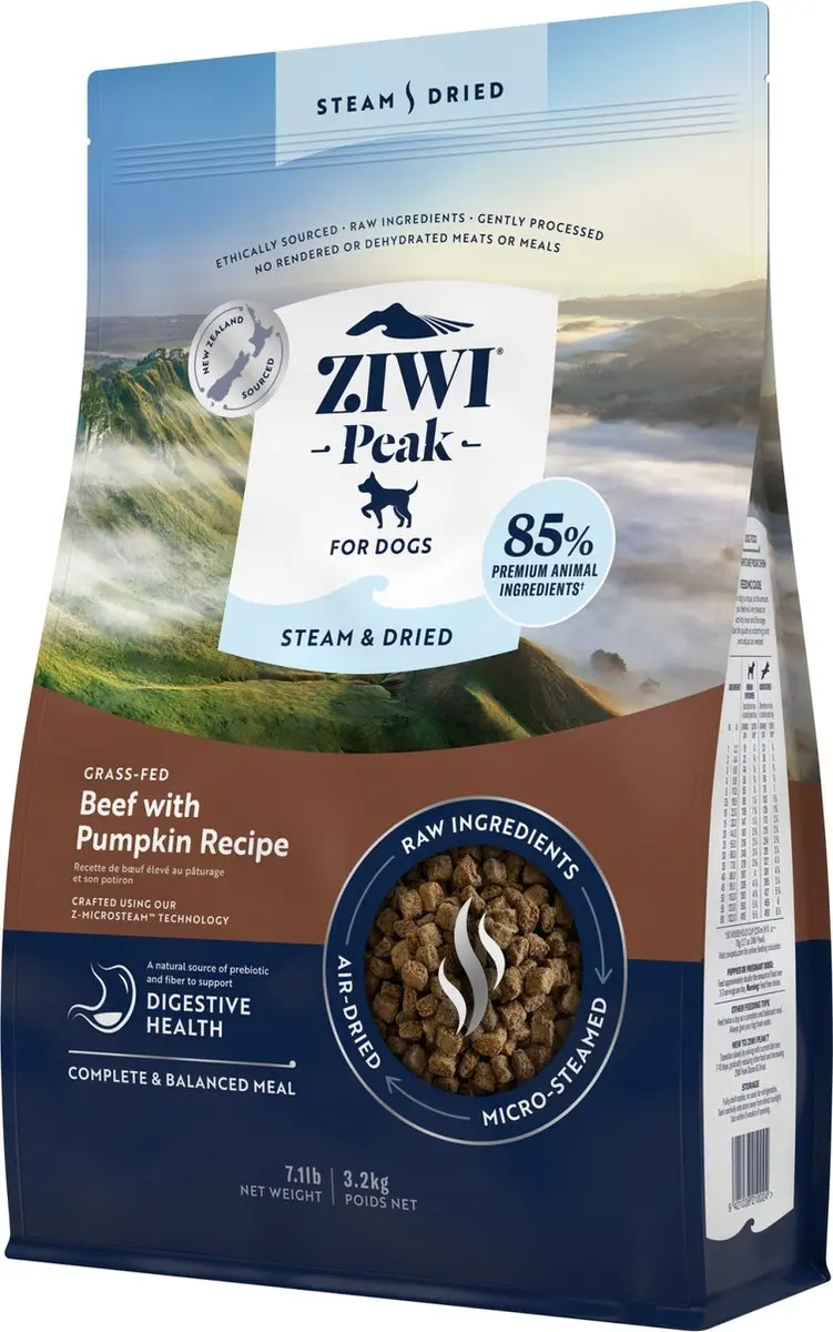 Ziwi Peak Steam & Dried hondenvoeding