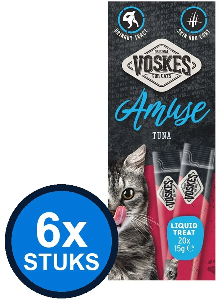 6x Voskes Amuse Liquid Treat Tonijn