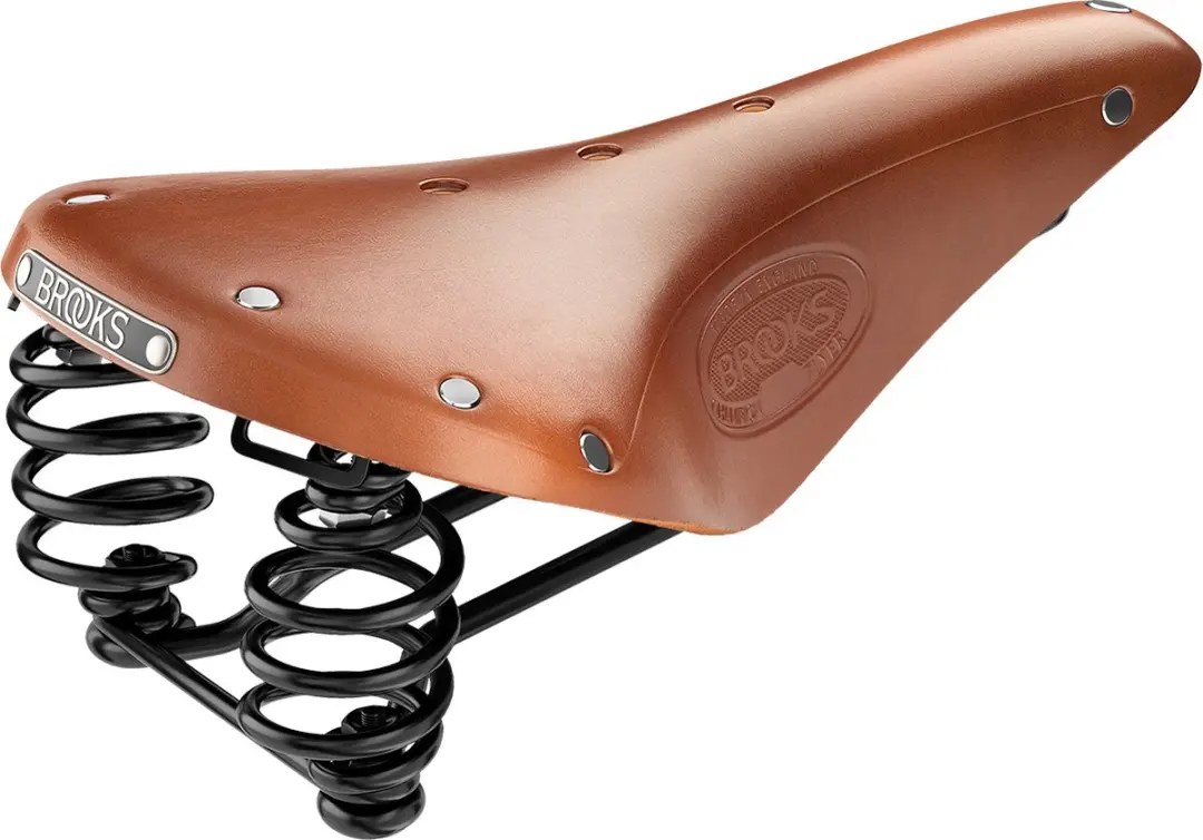 Brooks B396 Flyer Heren Zadel - Honing - afbeelding 2 van 6