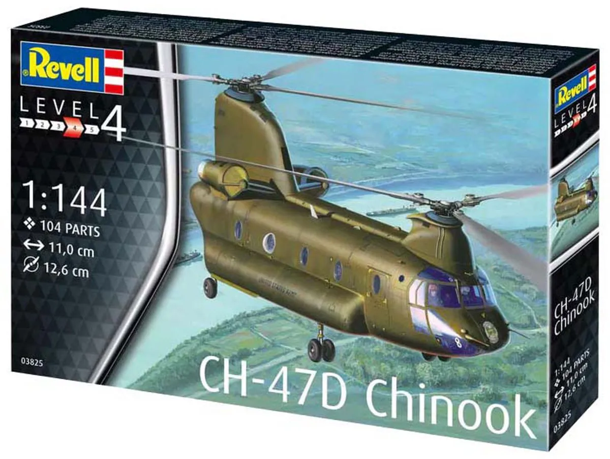 Revell 03825 CH-47D Chinook Heli Modelbouwpakket - 1:144 - Multi