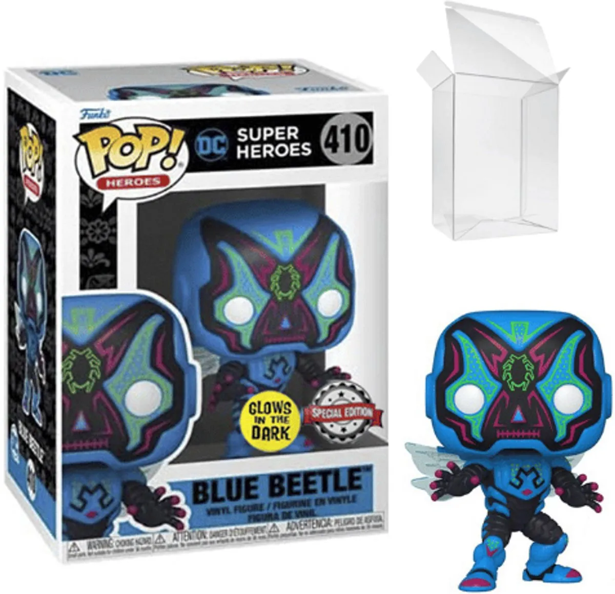 Funko Pop! Blue Beetle Dia de los Muertos Glow in the Dark - Multi