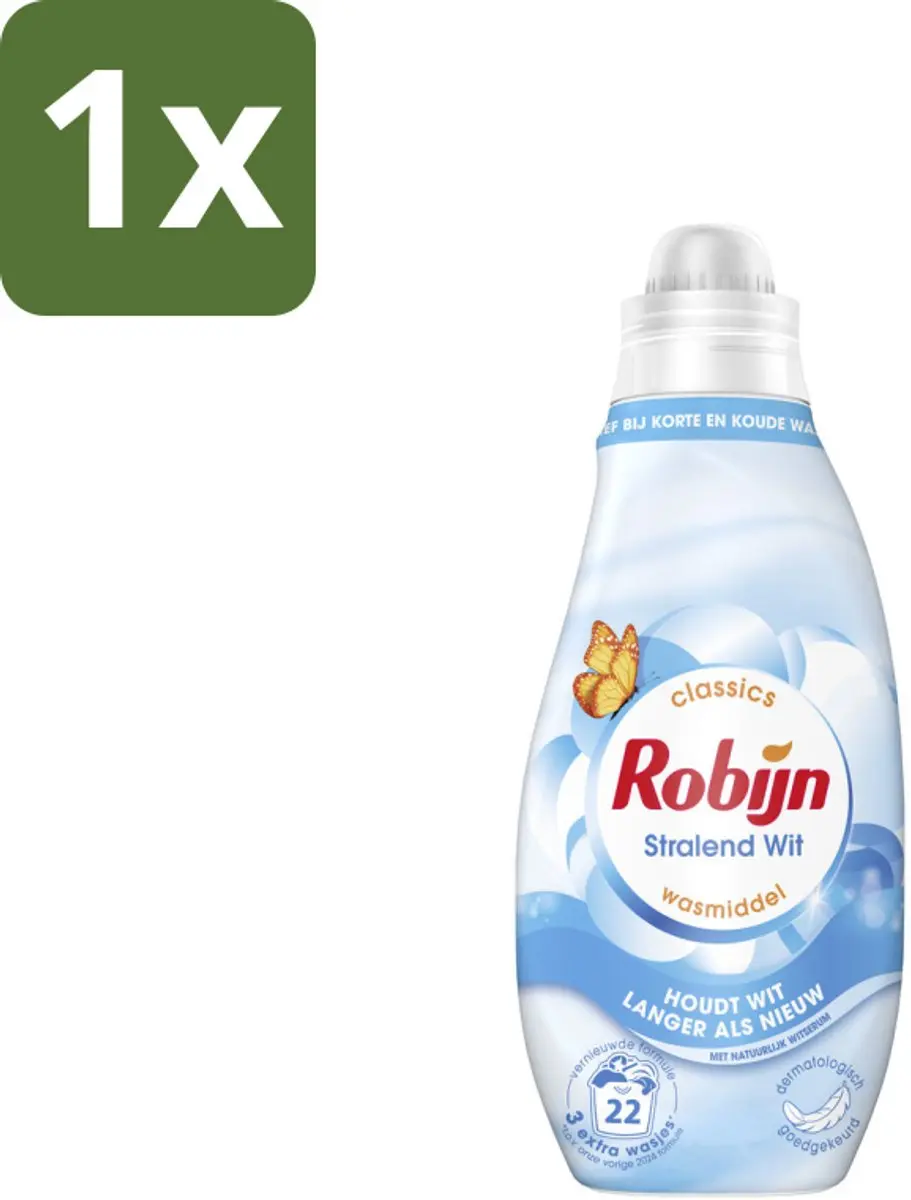 Robijn Klein & Krachtig Wasmiddel Stralend Wit 665ml