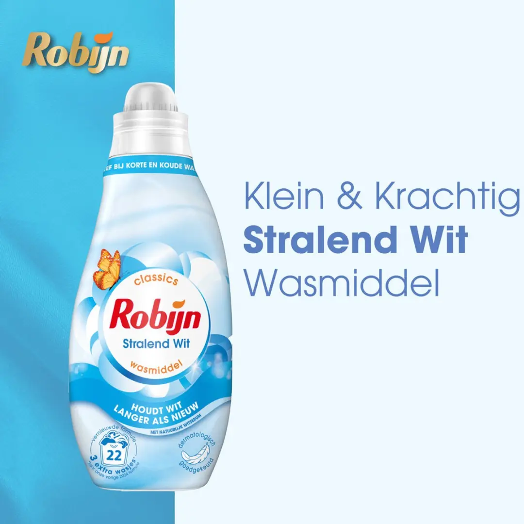 Robijn Klein & Krachtig Wasmiddel Stralend Wit 665ml - afbeelding 6 van 6