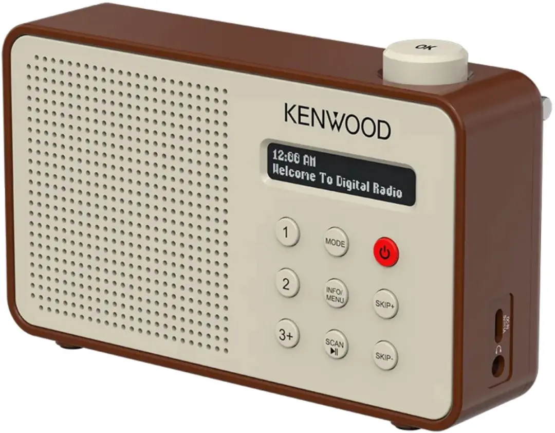 Kenwood CR-M25DAB Draagbare DAB+ Radio - Bruin - afbeelding 6 van 6