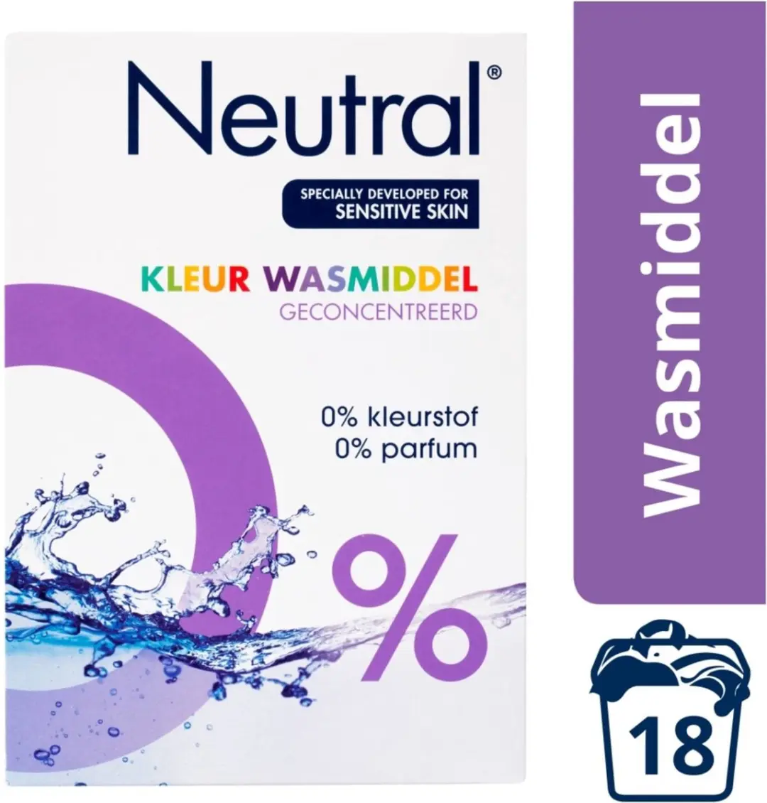 Neutral 0% Waspoeder - 18 Wasbeurten 1,19kg