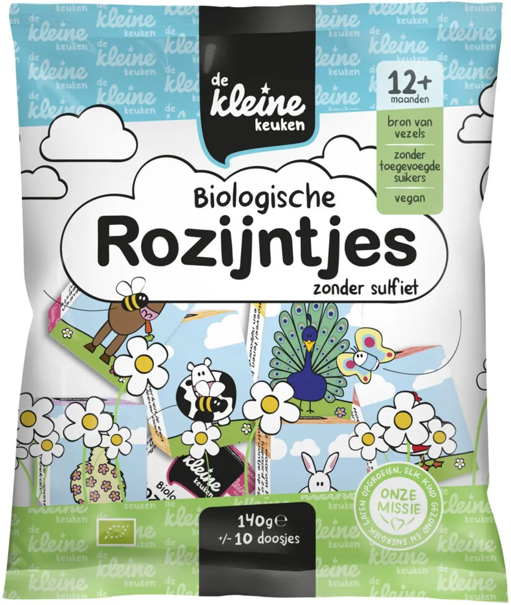 De Kleine Keuken Bio Rozijntjes 140g