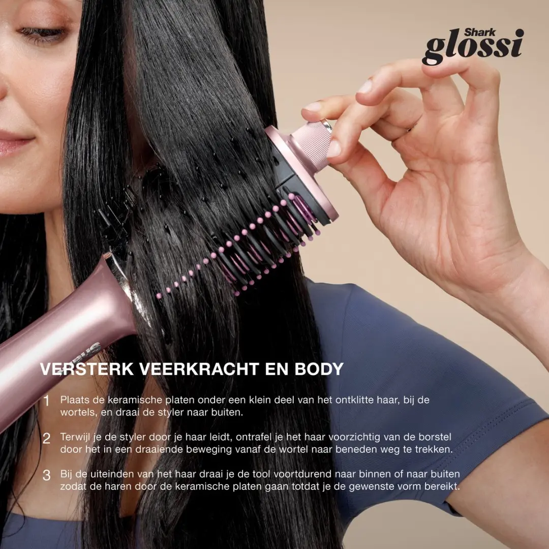 Shark Glossi 2-in-1 HT302EUPK - Roze
