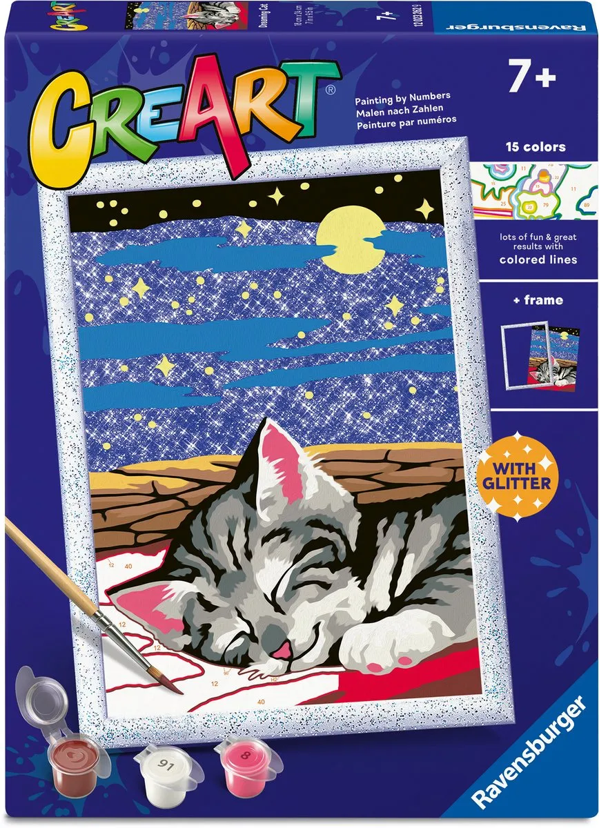 Ravensburger CreArt Dreaming Cats Schilderen op Nummer - Compleet