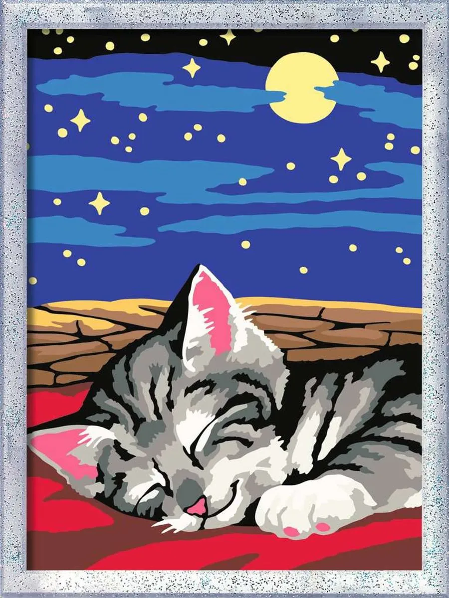 Ravensburger CreArt Dreaming Cats Schilderen op Nummer - Compleet