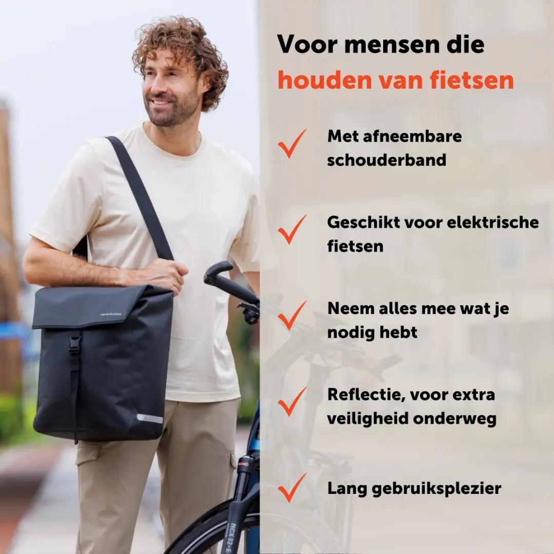 New Looxs Hamar Enkele Fietstas 19L - Antraciet