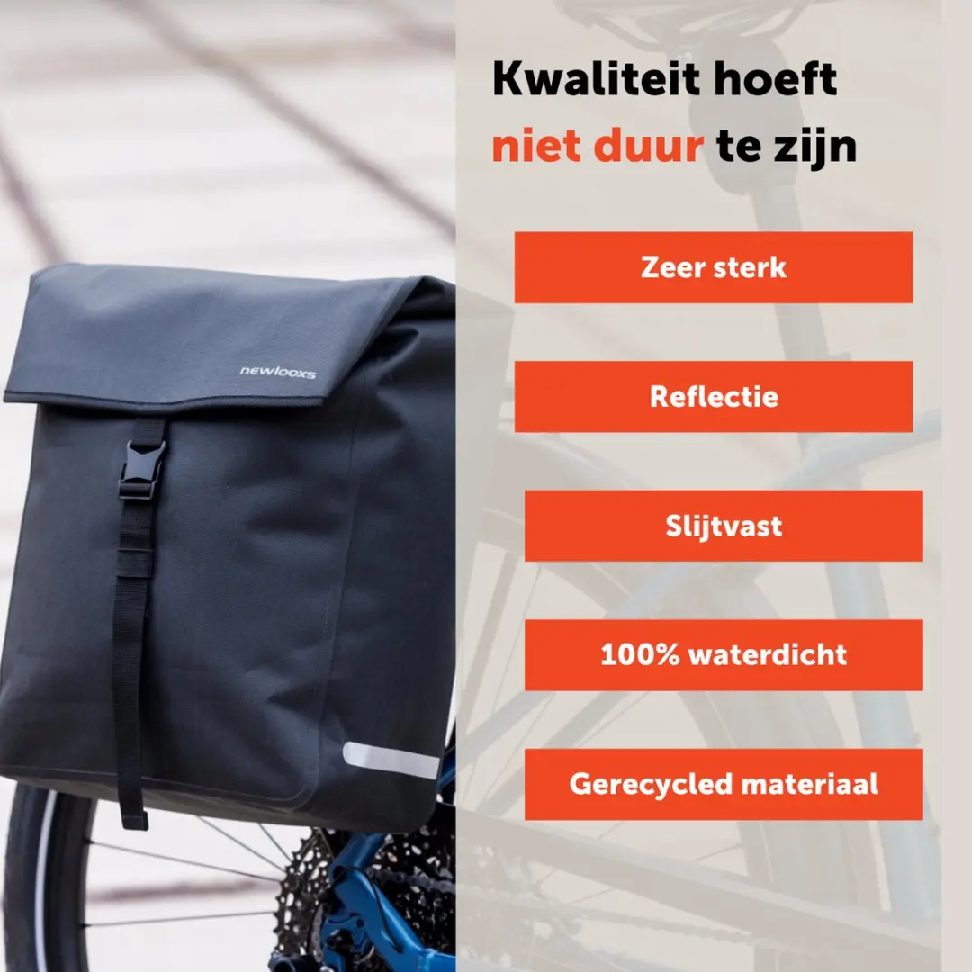 New Looxs Hamar Enkele Fietstas 19L - Antraciet