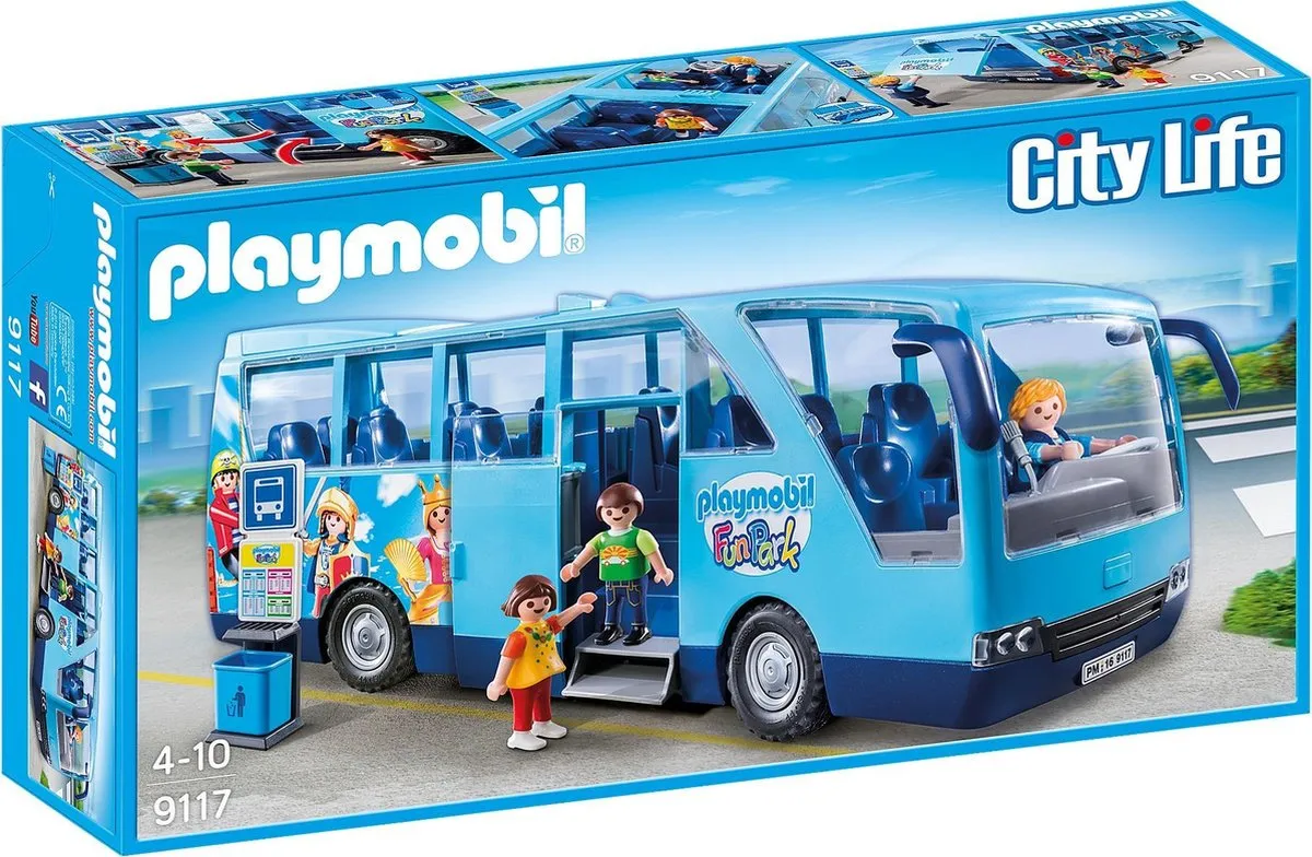 Playmobil Citylife Funpark Bus 9117 - Blauw