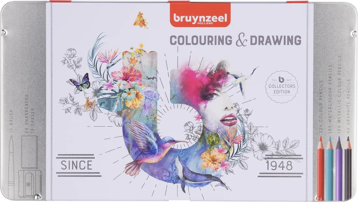 BRUYNZEEL Kleur- en Tekenset 70-delig