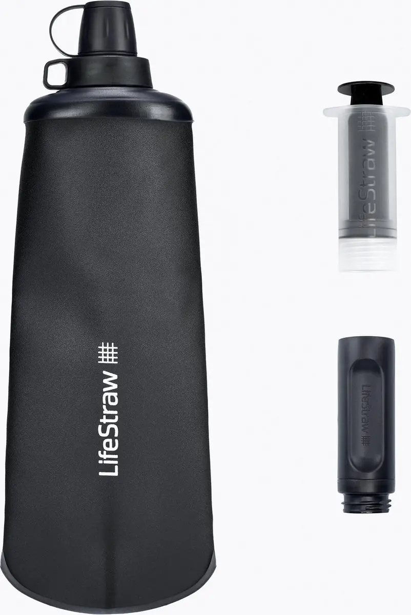 LifeStraw Squeeze Bottle LSPSF1GRWW - 1L Waterfilter - Antraciet