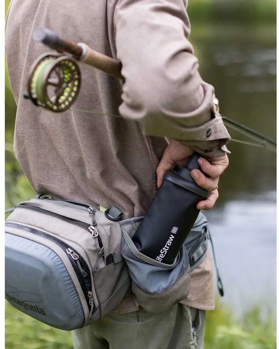 LifeStraw Squeeze Bottle LSPSF1GRWW - 1L Waterfilter - Antraciet