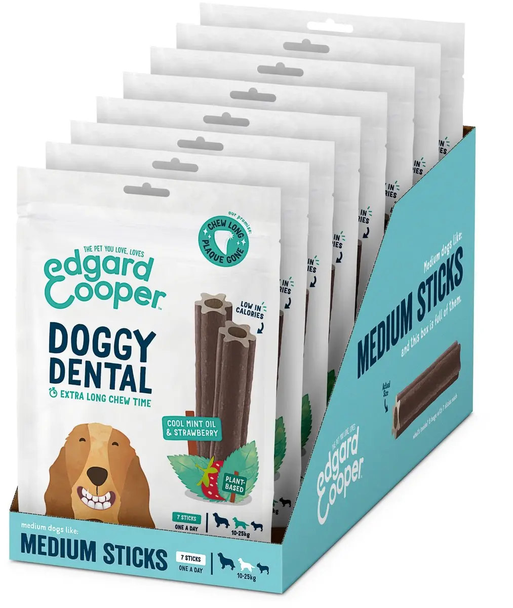 Edgard & Cooper Doggy Dental Aardbei&Munt