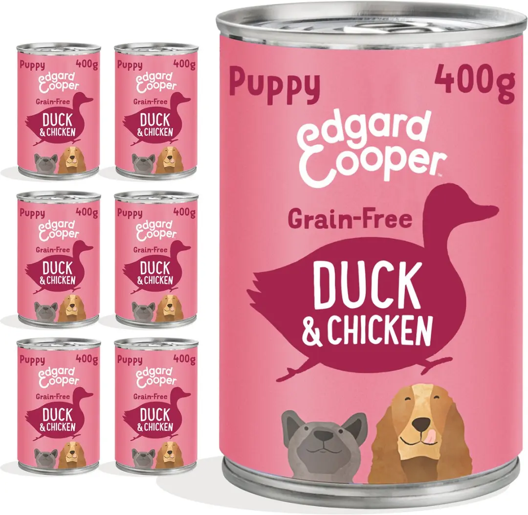 Edgard & Cooper Puppy Natvoer Eend-Kip 400g