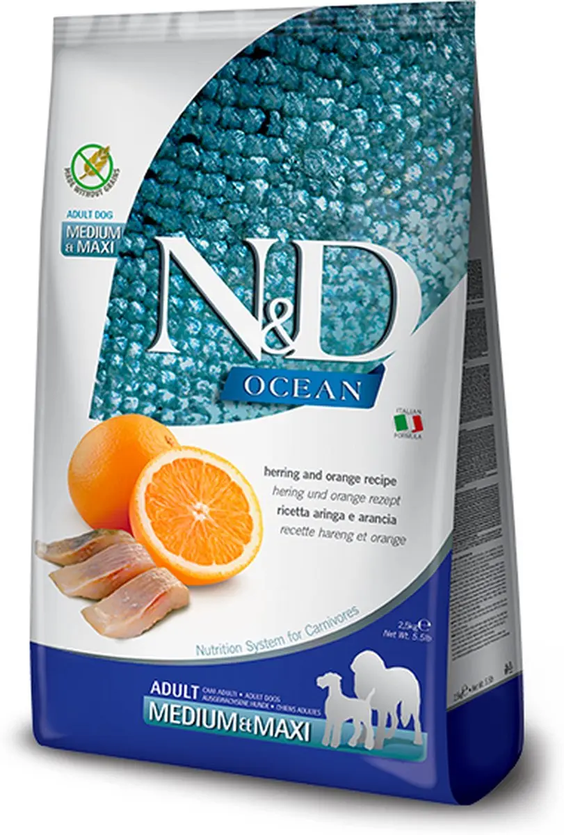 N&D Ocean Hondenvoer Haring Medium/Maxi 2,5kg