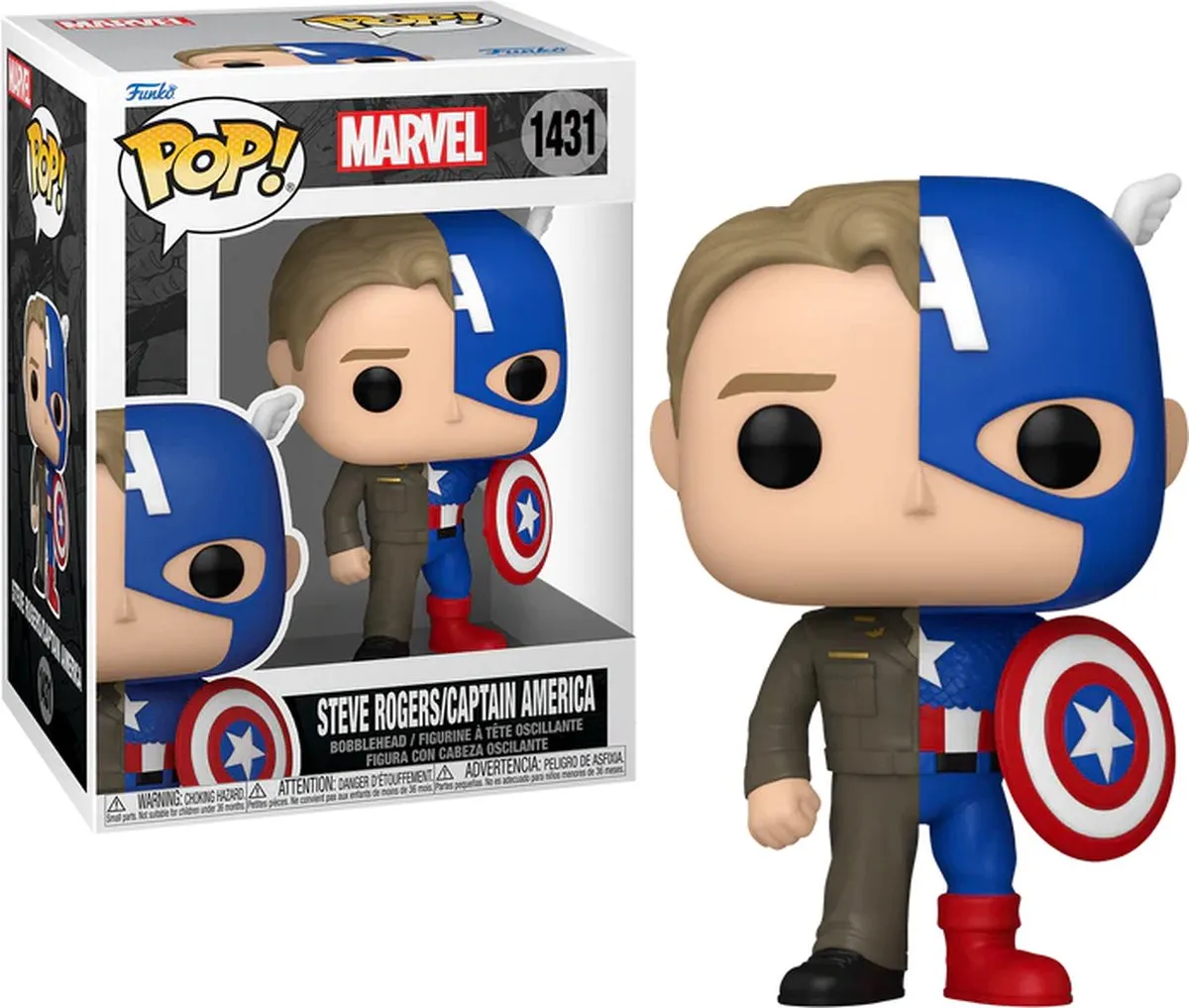 Funko Pop Captain America Steve Rogers - Split Figuur - 1431