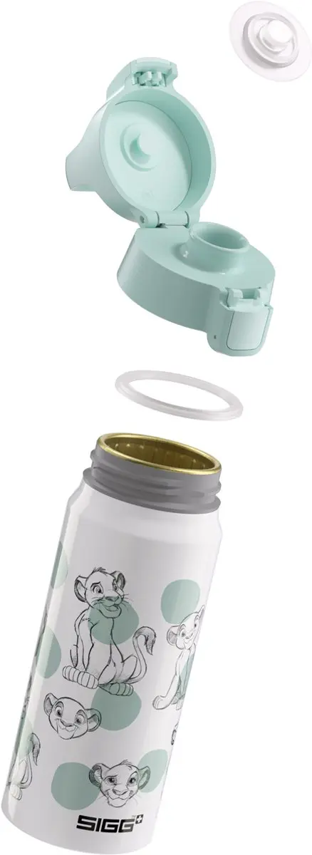Sigg Drinkfles Simba & Nala 0,6L - Aluminium - Wit - afbeelding 3 van 6