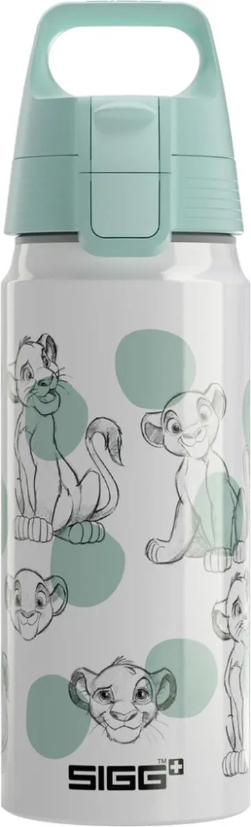 Sigg Drinkfles Simba & Nala 0,6L - Aluminium - Wit - afbeelding 4 van 6