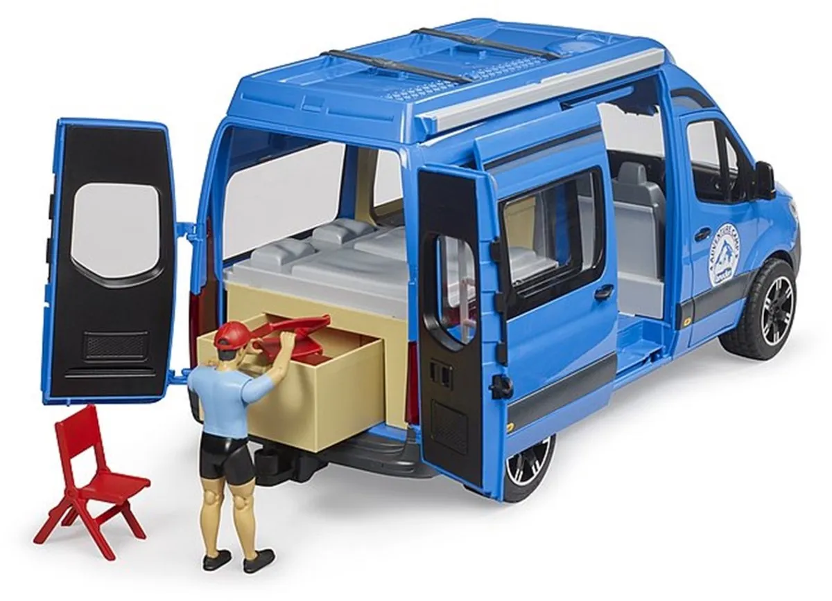 Bruder MB Sprinter Camper Speelgoedauto BF2684 - Blauw