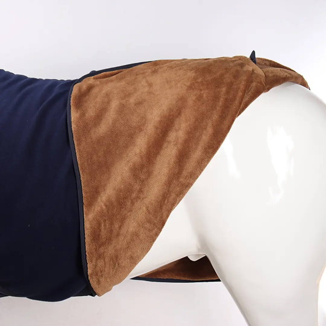 Horsegear HGroll Up Neck Zweetdeken 130/175cm - Donkerblauw