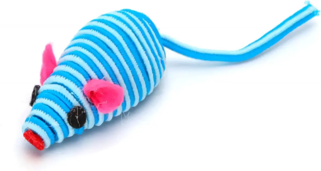 Nobleza Kattenspeelgoed Muisjes - 4 Stuks - Rood/Roze/Geel/Blauw/Zwart