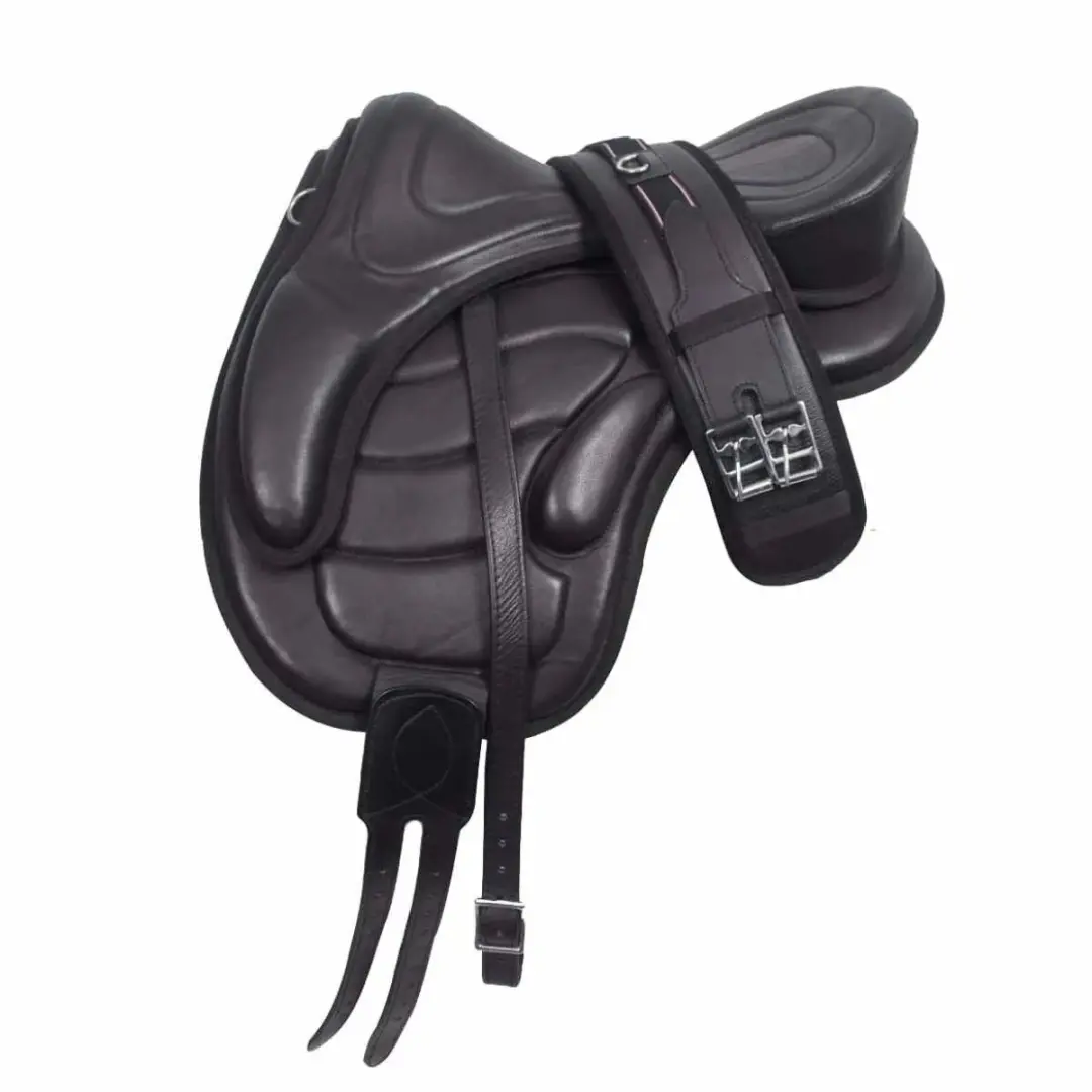 Pagony Boomloos Zadel Leer 15 Inch - Zwart