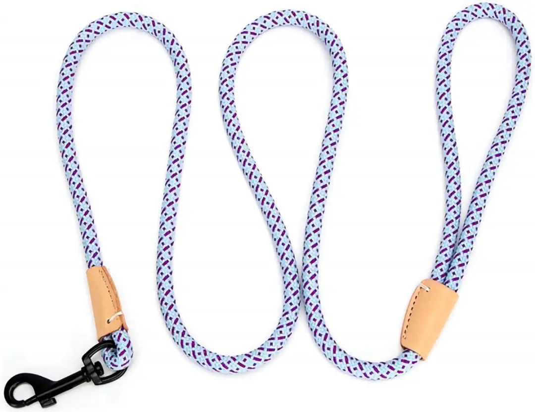 Nobleza Hondenriem Uitlaatriem 120cm - Lichtblauw/Paars