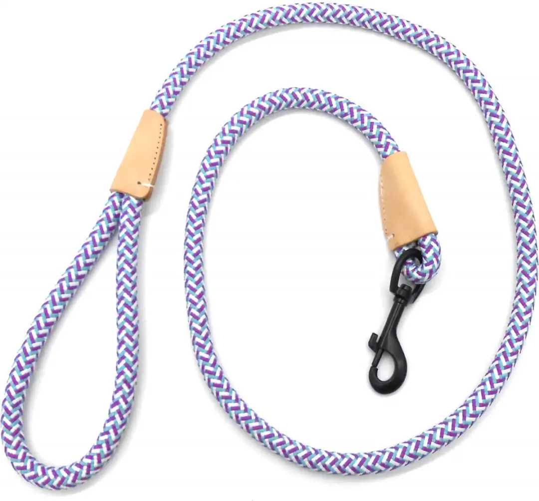 Nobleza Hondenriem Uitlaatriem 120cm - Lichtblauw/Paars