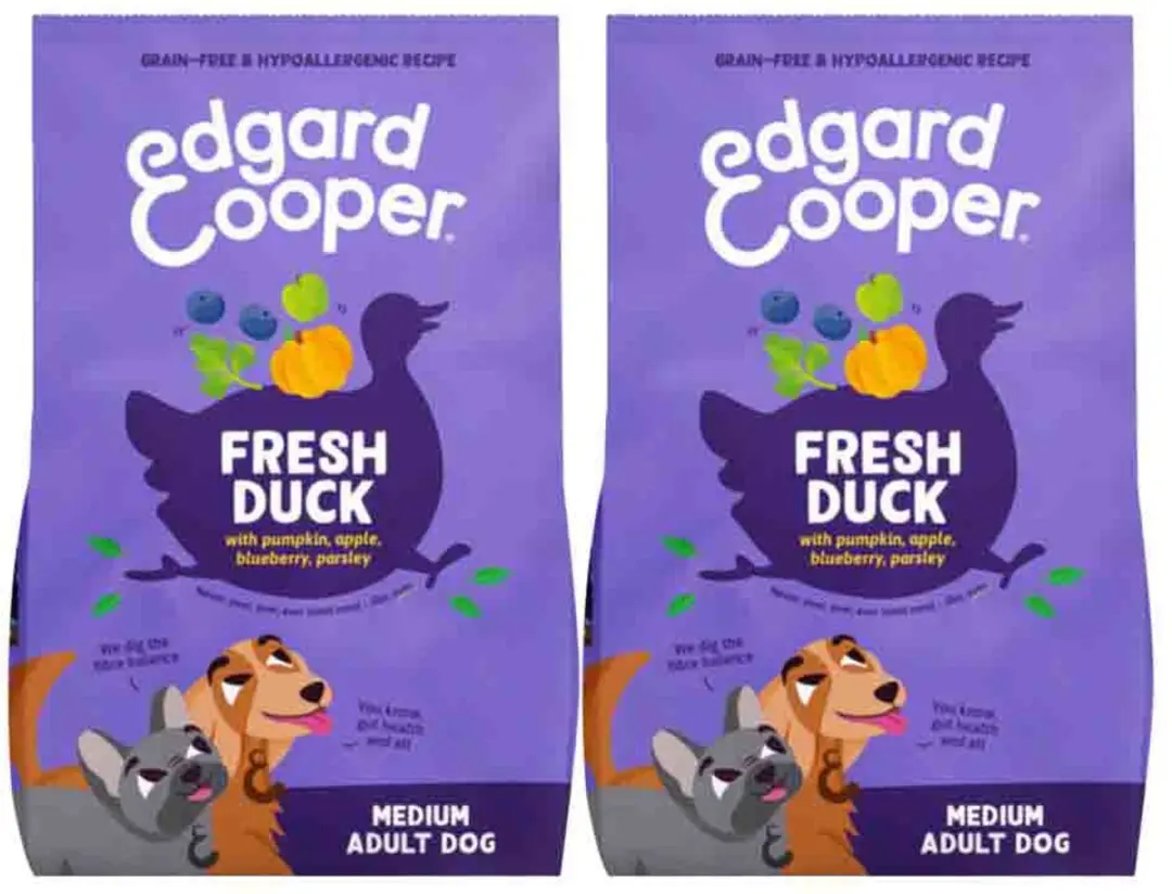 Edgard & Cooper Hondenvoer Droog Adult Medium Eend 2x2,5kg