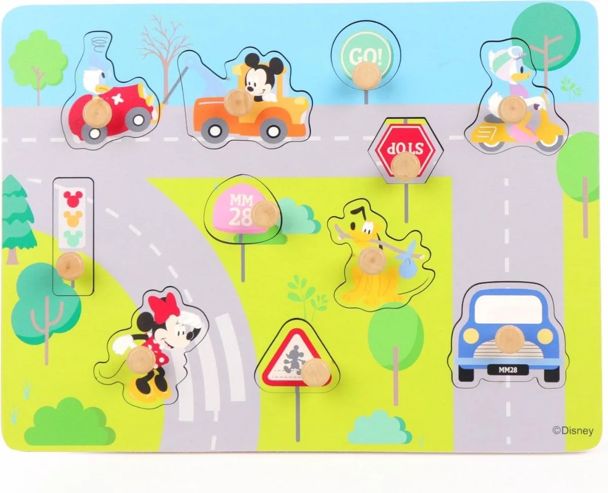 Disney Mickey Mouse Junior Vormenpuzzel 12-delig - 30x22cm