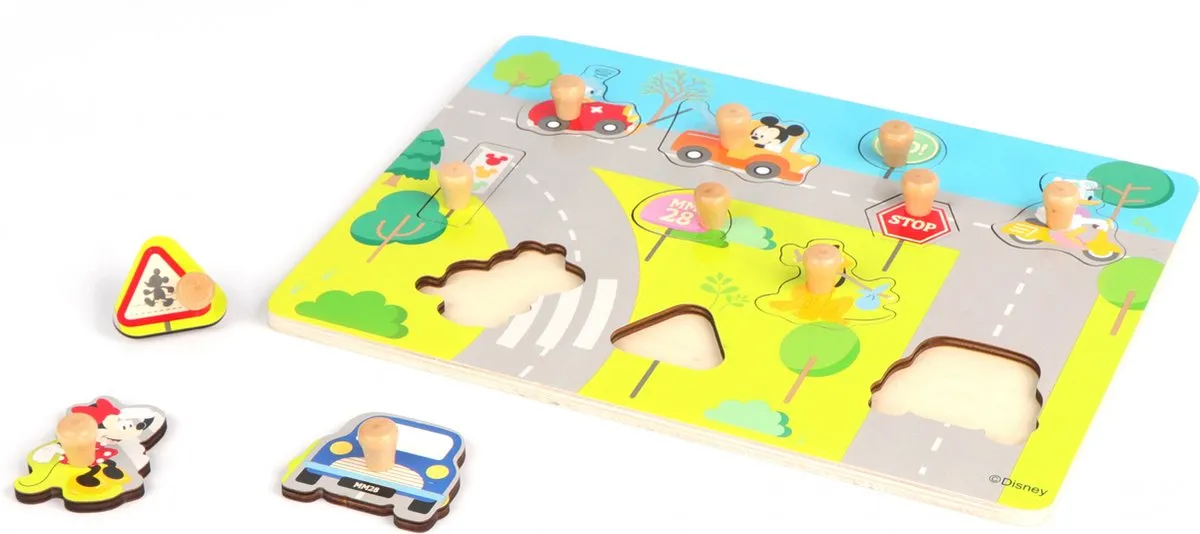 Disney Mickey Mouse Junior Vormenpuzzel 12-delig - 30x22cm