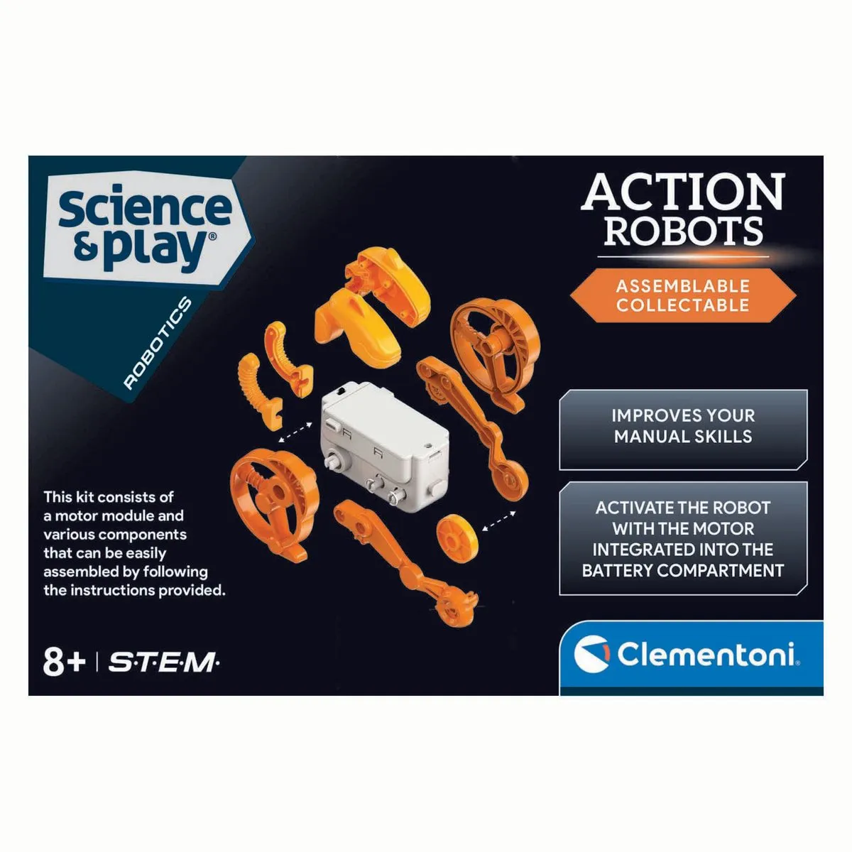 Clementoni Runner Robot Bouwpakket STEM - 75137 - Oranje