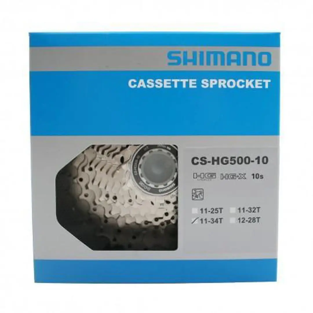 Shimano CS-HG500 10-Speed Cassette 11-34T - Zilver - afbeelding 6 van 6
