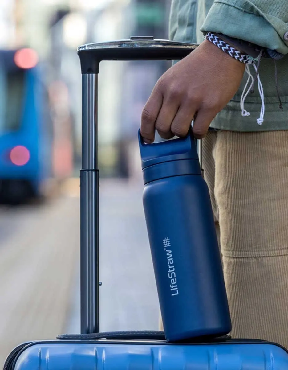 LifeStraw Go 2.0 Roestvrijstalen Waterfles 700ml - Cactus Groen