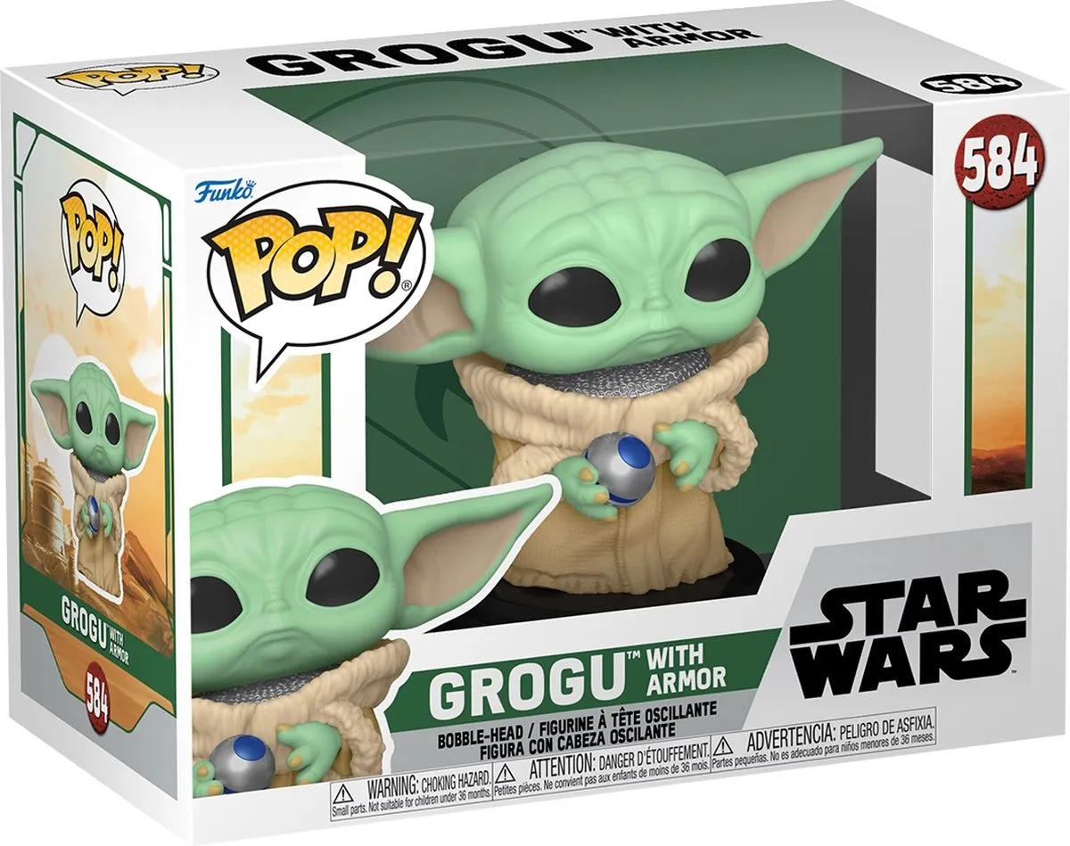 Funko Star Wars POP! TV The Book Of Boba Fett Grogu With Armor 68650 - Multicolours
